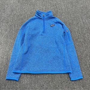 Patagonia Youth 1/4 Zip Blue Pullover Size XL (14)